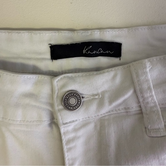 KANCAN White Distressed High Rise Denim Shorts Women’s Size 9 / 28 - Picture 5 of 6